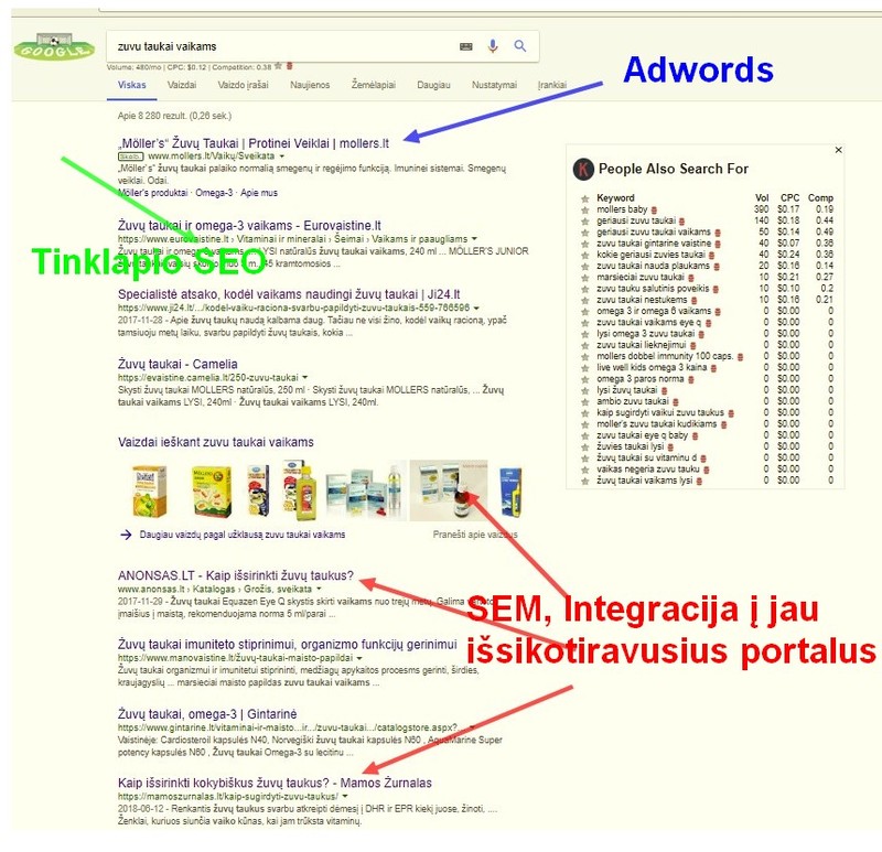 reklama google adwords, seo, sem