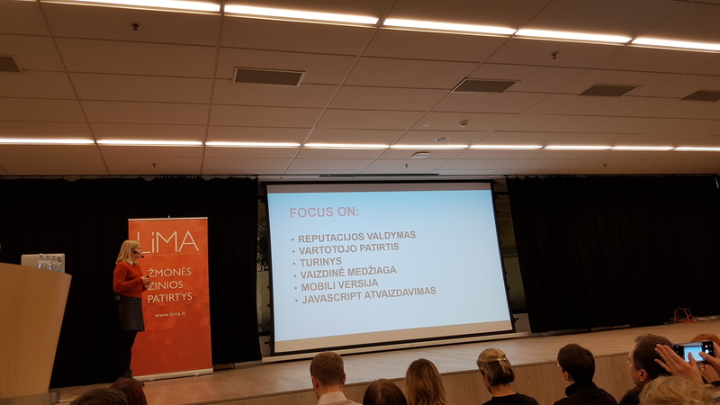 Karolina Galginė Seo tendencijos lima konferencija digital marketing update