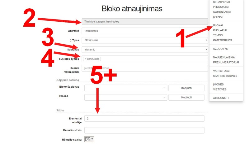 Kaip sukurti tinklapio bloka