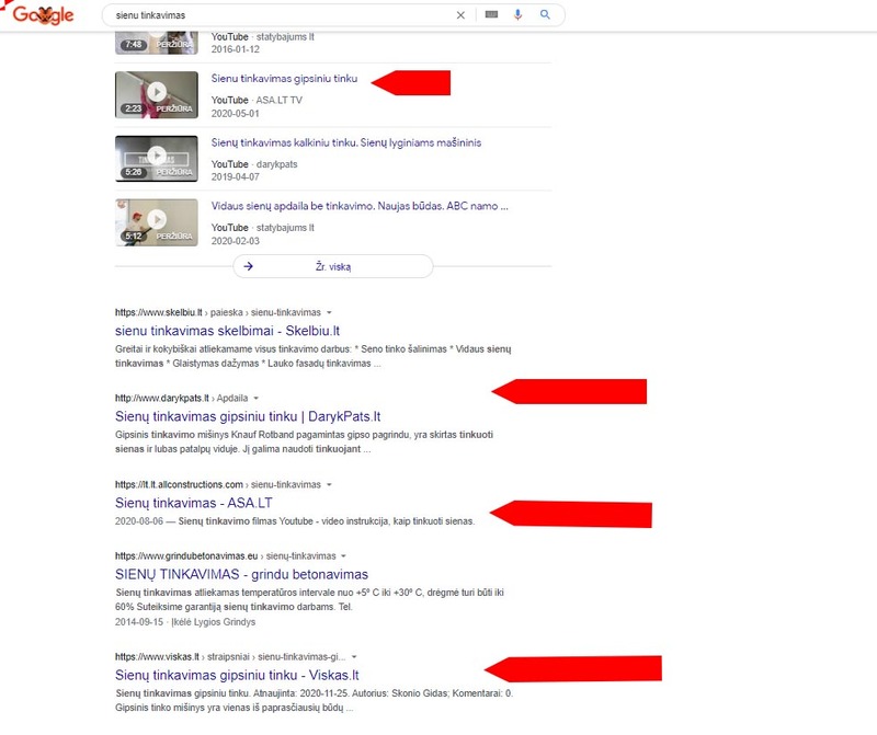 Patekimas į google paiešką per leidėjų nuorodas