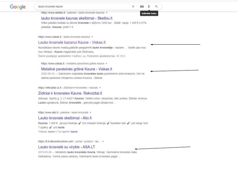 Kaip iškelti tinklapį Google paieškoje