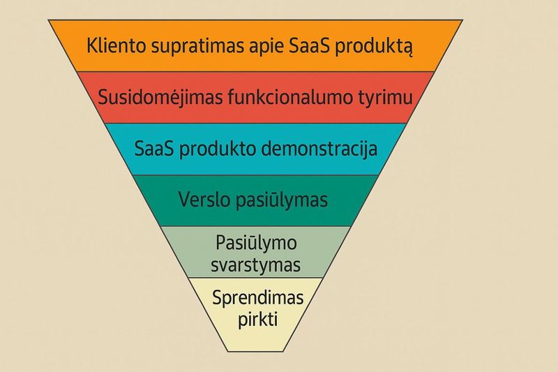 pardavimu piltuvas saas produktams